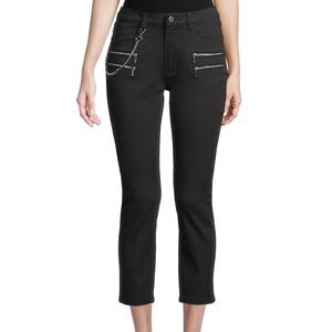 Cropped Chain Pants - black by WEWOREWHAT